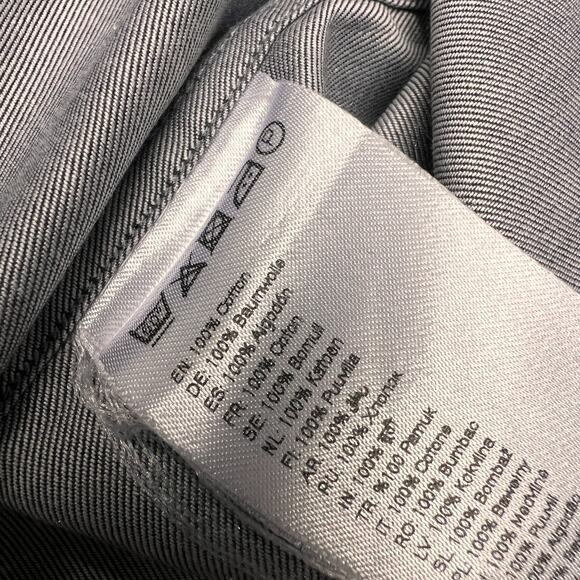 Eton Shirt Mens M Gray Contemporary Slim Fit Button Down Formal Preppy - Picture 5 of 7